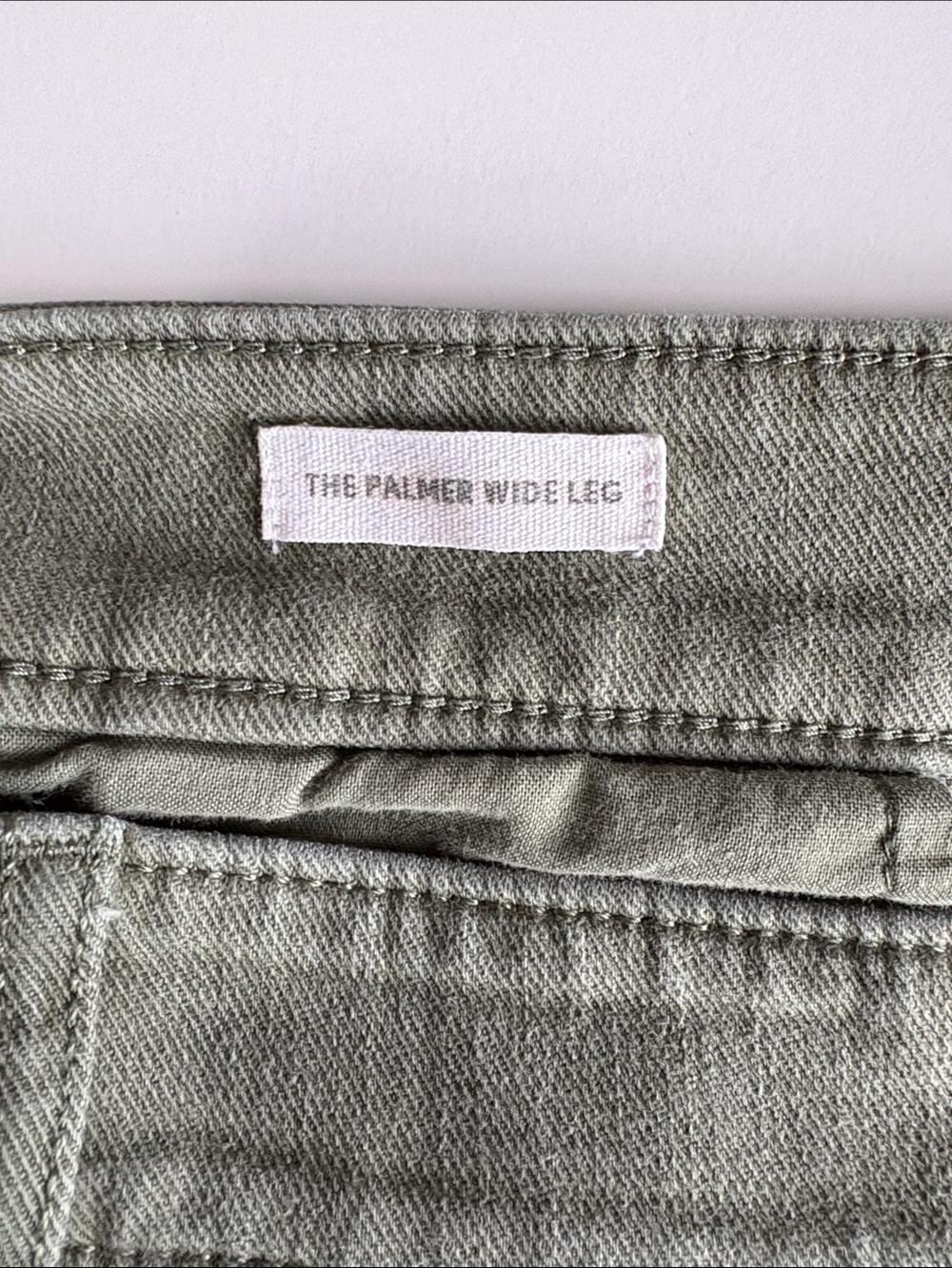 Ann Taylor LOFT The Palmer Wide Leg High Rise Twill Trouser Pant Green 14 - Picture 9 of 10